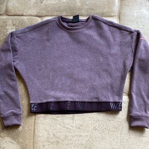 Nike 🔥 Crop Sweatshirt Purple Sz S